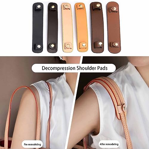 Vachetta Leather Shoulder Pad Soothing Shoulder Pad for Cossbody Bag Straps - color: Vachetta Apricot Strap Pad