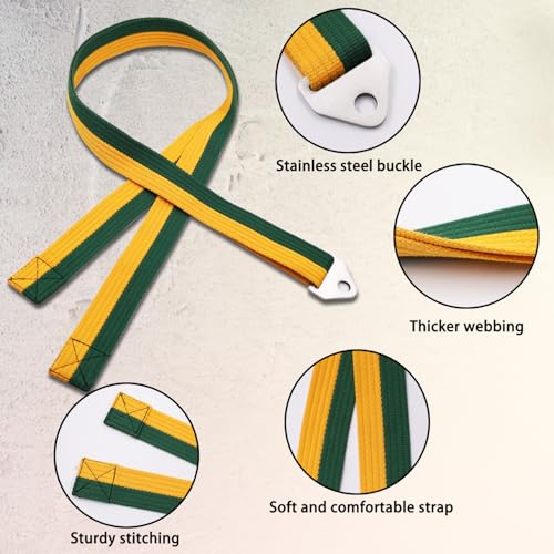 Arm Wrestling Pronation Belt Strap- 79" Durable Non-Slip Strap with Stainless Steel Triangle Buckle for Pronation and Back Pressure Forearm Strength Training