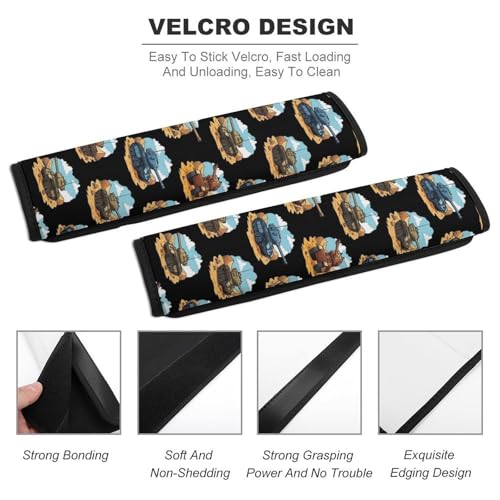 2 Piece Universal Fit Seat Belt Cover for Adult Use, Most Cars, Military Army Tank Seat Belt Covers Cushion, Shock Absorption - color: Pattern 1131