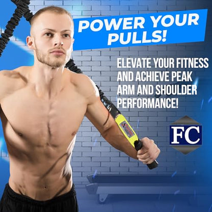 X-Over Arm & Shoulder Training Resistance Bands for Home Exercise & Upper Body Workouts, Portable Gym Equipment for Strength, Rehabilitation & Stretching for Men & Women - 3lb Ultra Light