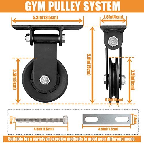 Power Rack Pulley Attachment, LAT Pulldown Machine - Cable & Weight Dual Pulley System for Home Gym Strength Training, Power Racks - color: Style 3
