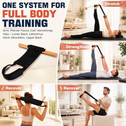 Full Body Exercise and Strengthening Device, Stretching Device for Relieving Back Pain, Plantar Fasciitis, and Hamstring Tightness - size: Standard 5'0 - 5'8