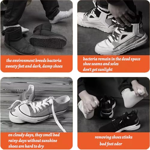 Boot Dryer for Work Boots，Shoe Dryer with Heat Blower， Shoe Dryers for Sneakers, Doubles as Glove, Helmet & Boxing Glove Dryer- Helps Reduce Odor(white)