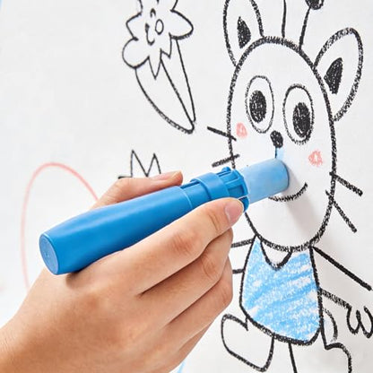 5-Piece Sidewalk Chalk Holder Set, Railroad Chalk Holder Large, Plastic Adjustable Clips for Kids, Teachers, Students, Office and Artists