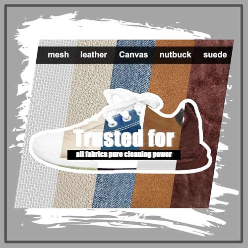 Shoe Cleaning Kit for Sneaker - 10.1Oz Shoe Cleaner kit Sneaker Cleaner,Eraser,Brushes&Towel for White Shoe Sneaker