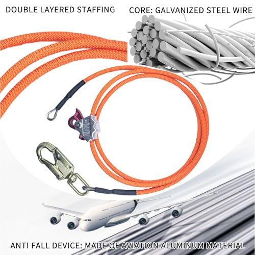 Tree Climbing Gear, Tree Climbing Spikes， with Adjustable Climbing Straps and Steel Core Flip Line Arborist Equipment for Climbers, Hunting, Fruit Picking Tree Climbing Equipment - size: Tree Climbing Kit Orange B