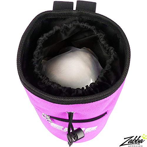 Elite Sportz Equipment Chalk Bag for Rock Climbing with 2 Chalk Balls– Leak Proof Drawstring & Secure Zipper Pocket