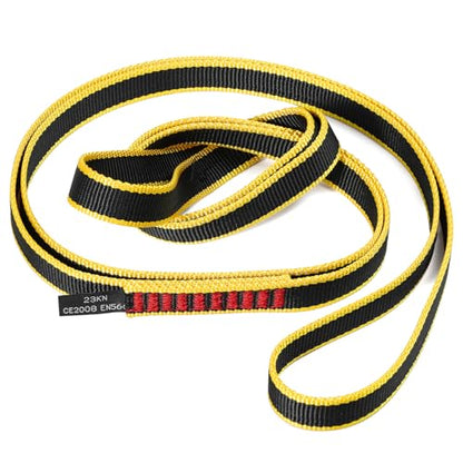 20MM Nylon Climbing Sling Runner 23KN CE2008/EN566 Rock Climbing Webbing Straps for Rock Climbing, Rappelling, Swing, Yoga Hammock etc - size: 120cm/ 48inch |Single Unit