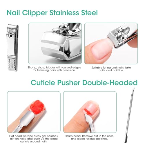 GELLEN Nail Cleanser Pads 50PCS with 10PCS Manicure Tools Kit | Ceramic Cuticle Pusher Pen, Remover and Cuticle Oil Nail Prep Care Kit, Nail File 100/180, Polishing Buffer, Clipper & Brush - size: 50PCS with 10PCS Tools
