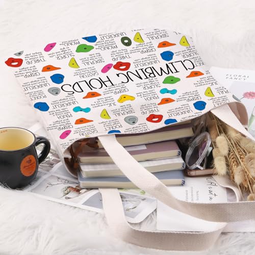 G2TUP Climbing Inspired Gift Climbing Hold Tote Bag Rock-Climb Handbag Climbing Lover Gift Types Of Climbing Hold Gift