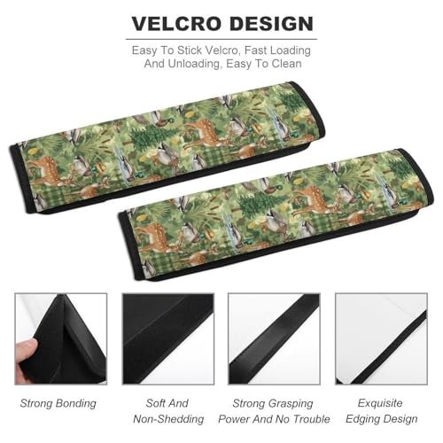 2 Pack Mallard Duck Wild Ducks Car Seat Belt Pad Universal Soft and Comfortable Harness Pads Strap for Adult Use, Most Cars, Easy Install (No Tool) - color: Pattern 112
