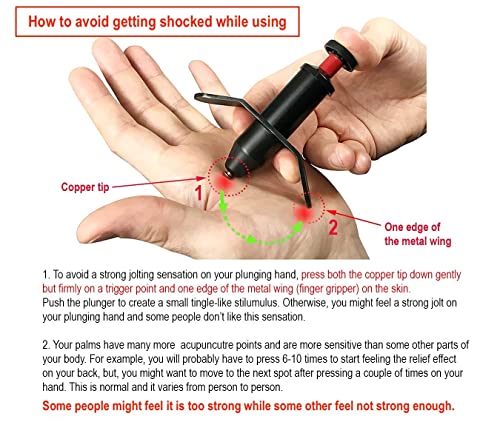 Trigger Point Stimulator Tool - Electric Current Sensation with No Needles No Battery - size: 1 Count (Pack of 1)