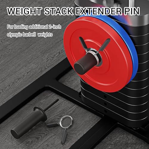 Weight Stack Pin with Spring Clip Collar – Gym Pin for Weight Stack Machine, Weight Stack Extender Pin Strength Training Equipment for Commercial Gym and Home Gym - color: Pin Dia:10mm Length:110mm