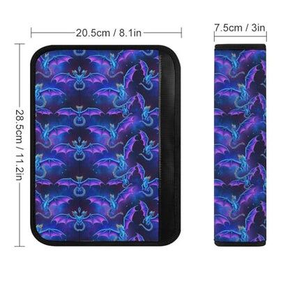 2PCS Soft Padded Car Seat Straps Shoulder Pads for Adult Use, Most Cars, Purple Dragon Arts Shoulder Protector, Shock Absorption - color: Pattern 558