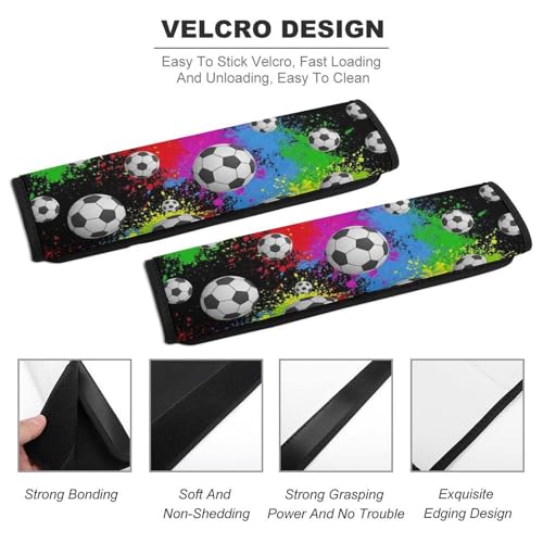 2 Piece Universal Soft and Comfortable Seat Belt Shoulder Pad for Kids, Most Cars, Black Soccers Seat Belt Covers Cushion, Neck and Shoulder Support - color: Pattern 1122