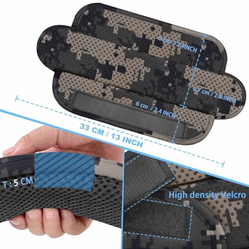 ZINZ 2-Pack Universal Shoulder Pad with Ultra thick Cushion for Bag Luggage Bag Crossbody, Plus Long & Anti-Slip & Breathable,Camouflage gray-2pack - color: Camouflage Gray-2pack