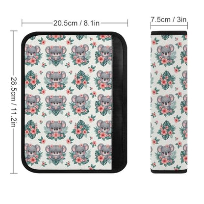 Universal Soft and Comfortable Seat Belt Cover for Adult Use, Stroller Pushchair High Chair, 2 Pack Cute Koala Pink Floral Shoulder Harness Cover - color: Pattern 606