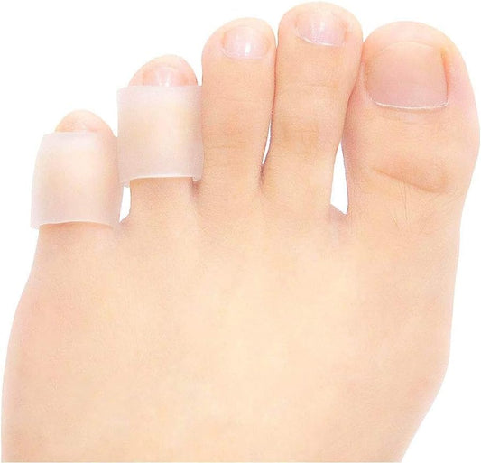 Transparent Pinky Toe Sleeves, Silicone Corn Cushions Pads, 12 Pack Little Toe Protectors for Corn, Blister and Injured Toenail Protection - style: Small (Pack of 12)