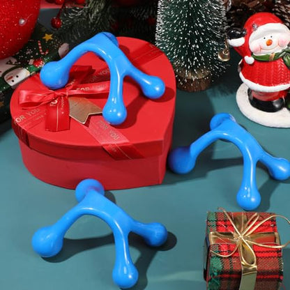 Liliful 9 Pcs 4 Point Massage Tools Small Hook Massager Handheld Palm Shaped Manual Back and Neck Massager Tools 4 Legged Hand Held for Body Muscles Arm Shoulder Leg(Blue) - color: Blue