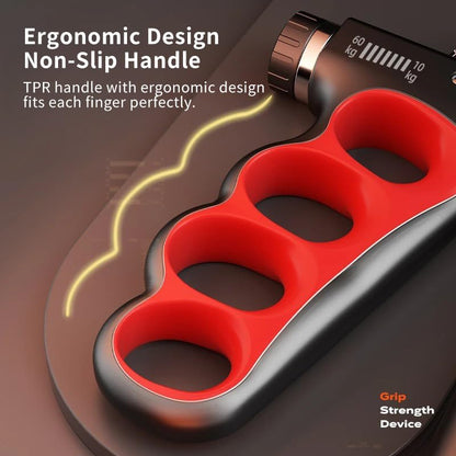 Grip Strength Trainer, Hand Grip Strengthener with Adjustable Resistance 11-220Lbs(5-100KG), Automatic Counter, Ergonomic Design, Forearm Strengthener for Musicians Athletes and Injury Recovery - color: Orange