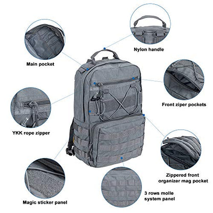 EXCELLENT ELITE SPANKER Outdoor Hydration Backpack Bundle Packs Water Bladder Carrier for 3L Water Bladder - color: Grey