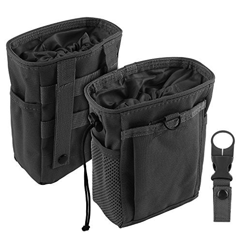 Drawstring Highend Rock Climbing Chalk Bag with a Carabiner Different Pockets for Climbing Bouldering, Gymnastics, Gym Pouch, Cross Fit and Lifting - color: Black