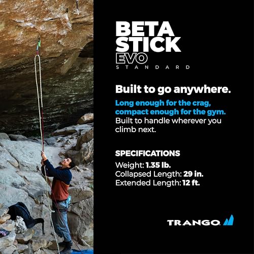 Trango Beta Stick EVO - Adjustable Climbing Stick Clip Tool for Sport Climbing & Bolt Clipping - size: Standard