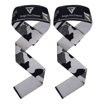 Weight Lifting Straps,Powerlifting Deadlifting, Anti Slip 60CM Hand Bar Grip, 5MM Neoprene Wrist Support, Heavy Duty Weightlifting Bodybuilding Workout - color: Camo