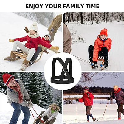 Sled Harness, Adjustable Speed Tire Pulling Belt for Working Out | Strength and Agility Training Equipment, Physical Training Rope Football Exercise Set for Outdoor Indoor Men and Women - size: 9.8FT