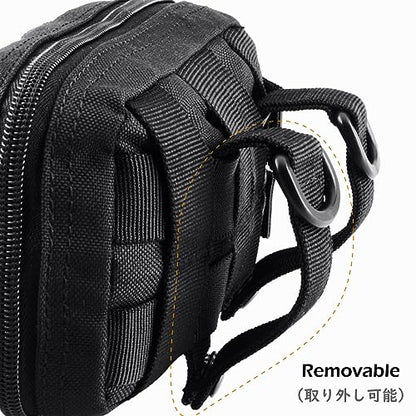 Molle Pouches Tactical Admin EDC Gear Utility Pouch Waist Bags for Small Tool Horizontal Modular Organization - color: 01 Tan