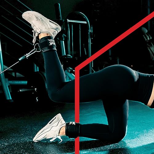 Hawk Sports Weightlifting Hooks with Wrist Straps & Ankle Strap Pair for Safely Weightlifting - Strengthen Your Grip and Lift Heavier Weights at Full Power