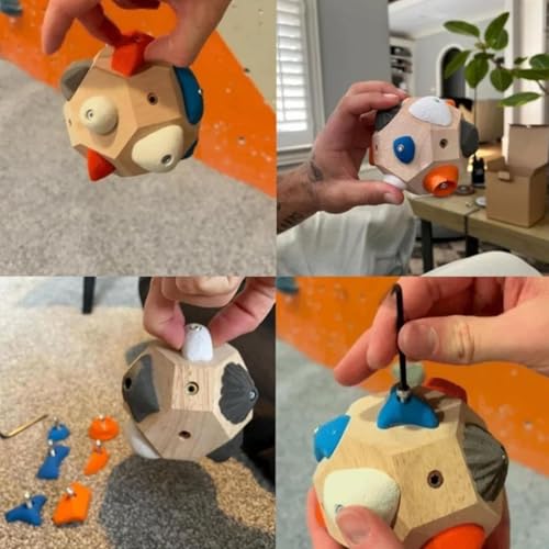 Manual rock climbing - 3D rock climbing training ball, enhances strength and accuracy. Finger trainer for rock climbers. Also suitable for stress relief in the office, rehabilitation training, etc.