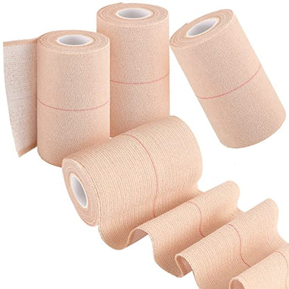 4 Rolls Elastic Tape Adhesive Elastic Tape Self Adhesive Bandage Wrap Flexible Stretch Bandages for Sports Support, Joint Protection & Pet Caring, 5 Yard(3 Inch in Width) - size: 3 Inch in Width