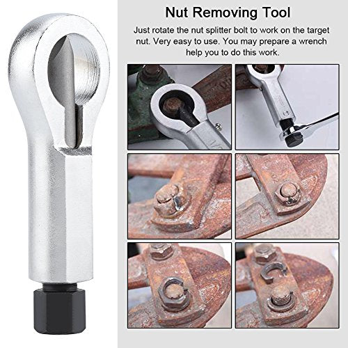 Nut Remover Tools, Nut Splitter Made of Steel, Nut Removing Splitting Tool For Safely Remove Corroded or Damaged Nuts without Damaging the Bolts (Buy number 1 alone)