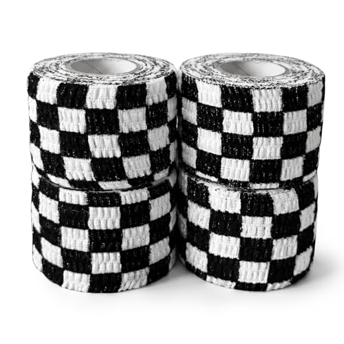 Thumb Tape for Weightlifting & Crossfit (4 Pack, 1.5" x 5 Yards) | Hook Grip Athletic Tape for CrossFit, Powerlifting & Deadlifts, Protects Thumbs, Improves Grip and Training Performance