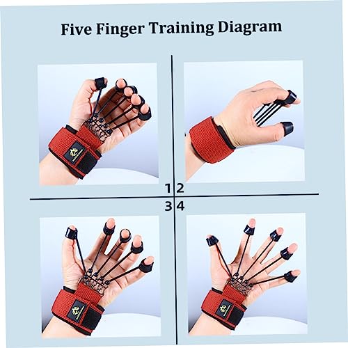 Finger Stretcher Exerciser, Finger Stretcher Exerciser 60LB Extensor Trainer Resistance Band Strengthener for Hand Red 18x5 cm for Daily Use