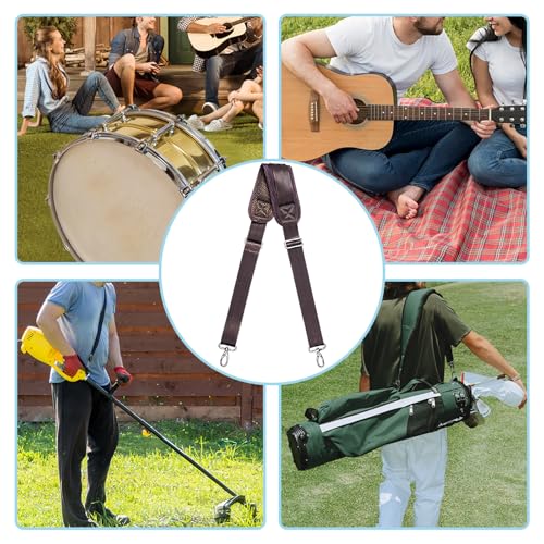 Shoulder Strap for Bag Universal Replacement 58"/67" Fixed Padded Adjustable Buckle Heavy Duty Shoulder Strap - color: Brown, size: 58"
