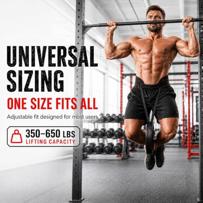 Dip Belt with Chain or Rope – Heavy Duty Adjustable Weightlifting Belt, Neoprene Padded Comfort, 350–650 lbs Capacity for Pull Ups, Dips, Squats & Strength Training
