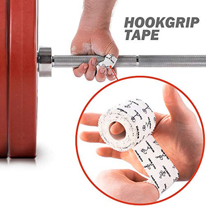 WARM BODY COLD MIND 1.85" Weightlifting Thumb Tape - Hook Grip Tape for Powerlifting, Cross Training, Gym Tape, Workout, Weight Lifting Tape, Athletic Finger Wrap (White 3 Rolls) - color: 3 Rolls White