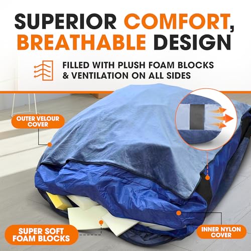 Cheer Collection Crash Pad - Crash Pads for Kids Sensory with Washable Cover - Sensory Room Must Haves - Crash Mat (4' x 4' FT) - size: 4'x4' Feet