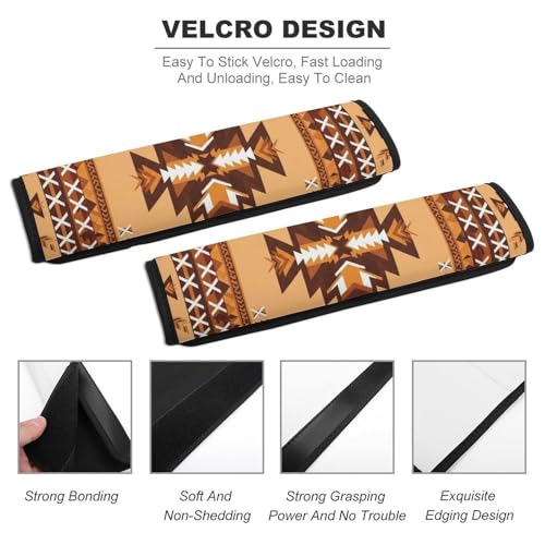 2 Pack Native American Southwestern Boho Aztec Seat Belt Shoulder Pad Universal Soft and Comfortable Seat Belt Covers Cushion for Kids, Most Cars, Comfortable Driving - color: Pattern 895