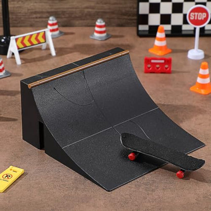 Fingerboard Obstacles Mini Finger Skateboard Ramp Skateboard Park Kit Plastic Obstacle for Finger Skateboarding Training Playtime Coordination Practice 5.51 X 5.51 X 2.75 in