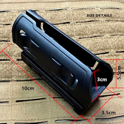 Quick Draw Tactical Flashlight Holster, Rotatable Tactical Molle Light Holder for Duty Belt