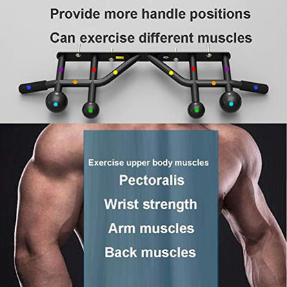 Pull-Up Bars AGYH Wall-Mounted Horizontal Bar, Multi-Position Pull-ups, Multi-Function Finger Force Wrist Climbing Training Equipment, Stable Structure, Safe Load 300kg
