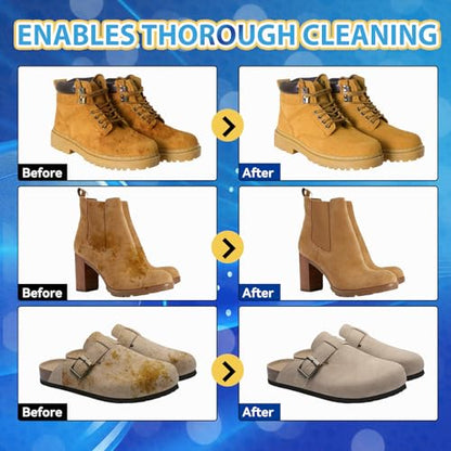 Bondtech Suede Shoe Cleaner Kit, Nubuck & Suede Cleaner with Brush & Towel, Foam Removes Dirt and Stains from Shoes, Boots - size: 200ml 1pack