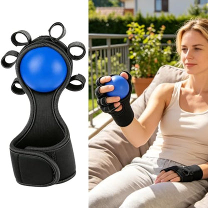 Hand Exercise Balls Grip Muscle Trainer Ball | Finger Strengthening Tool for Workout Outdoor Weightlifting Rock Climbing Home Fitness Gym Office - color: Blue