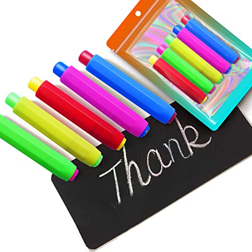 5 Pieces Colorful Plastic Chalk Holders，Blackboard Adjustable Set for Teachers School Office Drawing Board，It protects your hands from direct contact with chalk, 5 Count (Pack of 1)