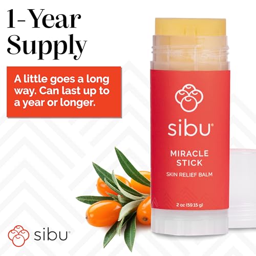 sibu Miracle Stick with Himalayan Sea Buckthorn, 2 ounces | Soothes dry skin, bug bites, sunburn, windburn and chafing. Large, long-lasting size.