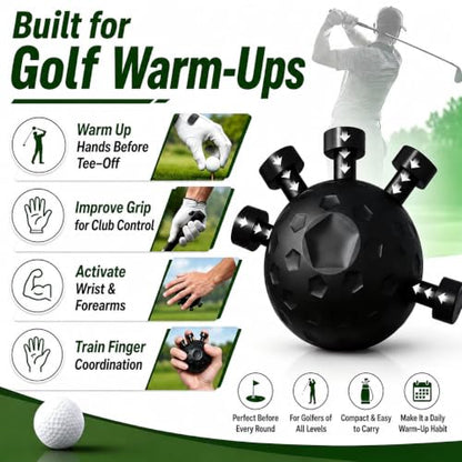 Hand Grip Ball Strengthener — Ergonomic Finger & Forearm Exerciser for Strength Training, Rehabilitation & Stress Relief, Adjustable Fit, Ideal for Guitarists, Climbers & Athletes