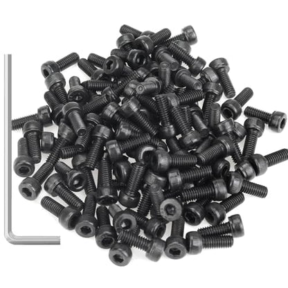 105 Pieces M4 x 10mm Socket Head Cap Screws, Thread Pitch 0.7mm, Sutemribor M4 Black Screws, 12.9 Grade Alloy Steel, Black Oxide Finish, Fully Threaded - size: M4 x 10mm, style: Socket Head